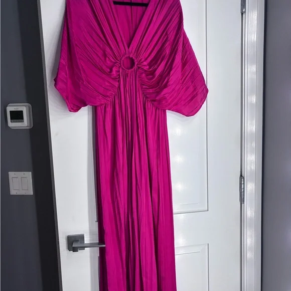 Zara Fuchsia Plunge Dress - Picture 6 of 6